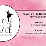 Business Card for Dance Studio