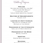 Wedding Program